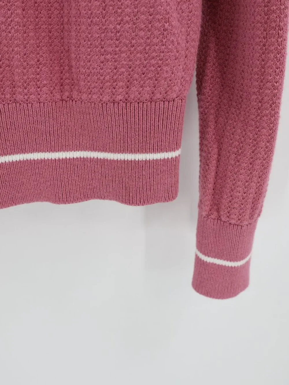 Todd Snyder Sweater Mens Small Cotton Textured Crewneck Long Sleeve Knit pink